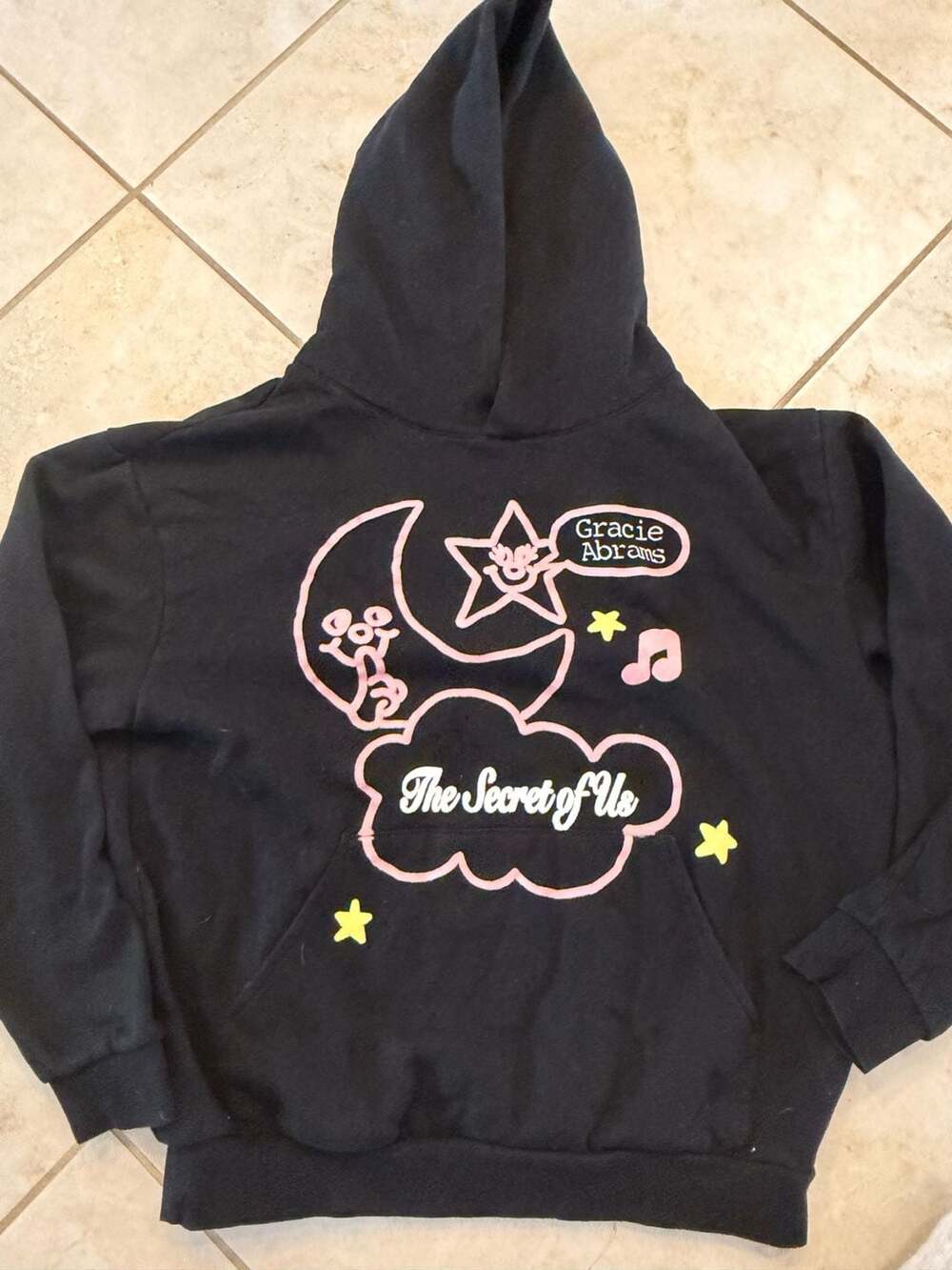 Gracie Abrams The Secret of Us Black Graphic Pullover Hoodie